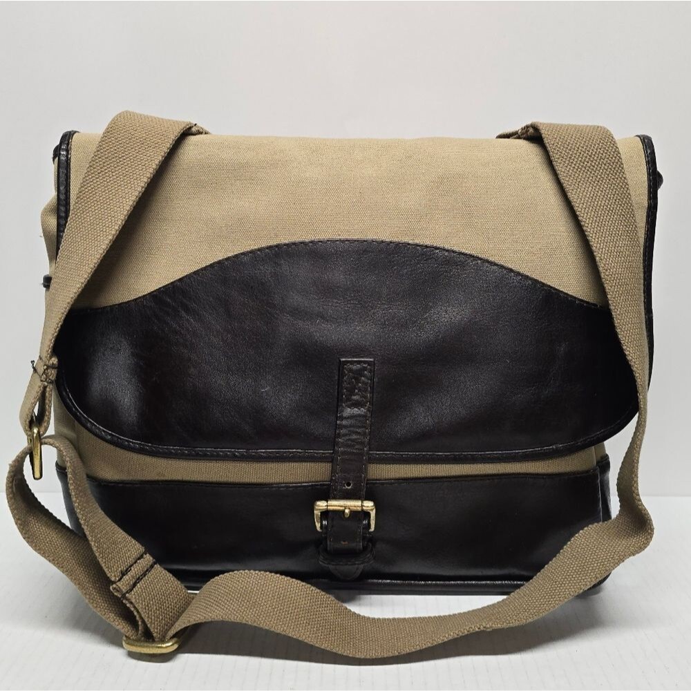 Wilson's Leather Canvas Messenger Bag